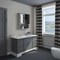 Basicwise Gray Mirror Wall Mounted Cabinet For the Bathroom and Vanity with Adjustable Shelves QI004020.GY - alternate 4